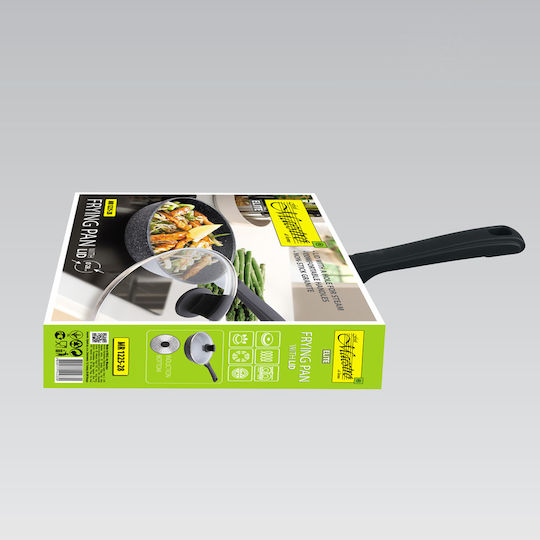Maestro Pan Mit Deckel aus Aluminium mit Steinbeschichtung 28cm