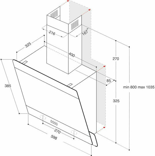 Whirlpool Απορροφητήρας Καμινάδα 60cm Μαύρος
