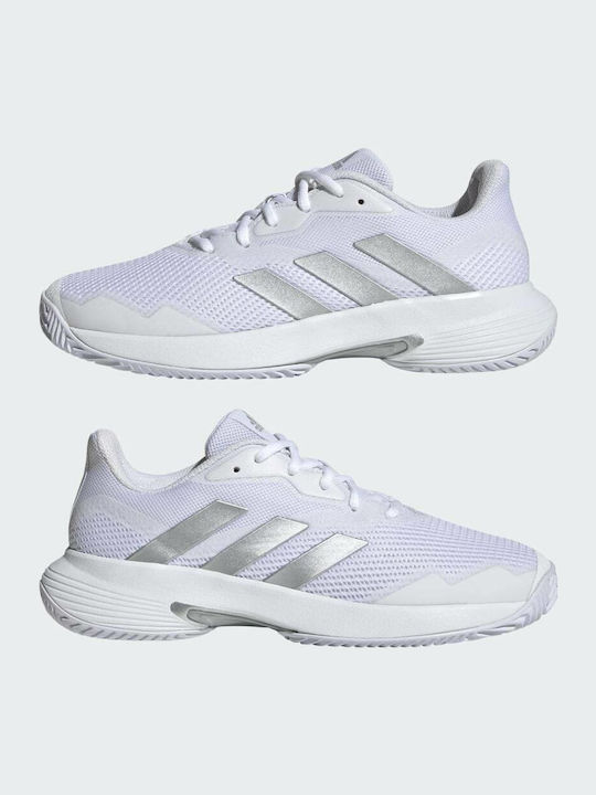 adidas Courtjam Control Women's Tennis Shoes for Hard Courts Cloud White / Silver Metallic