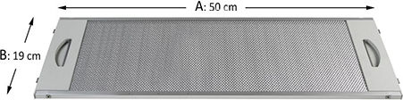 Metall-Filter für Ventilhauben Zubehör Teka Cnl2000 19 X 50 cm