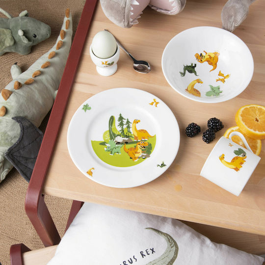 SP Tableware Σετ Φαγητού Dino από Πορσελάνη Λευκό 4τμχ