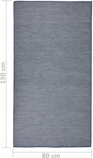 vidaXL Outdoor Runner Blue 80x150cm