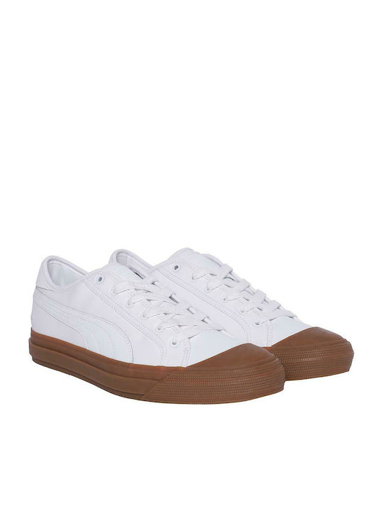 Puma Capri Leather Γυναικεία Sneakers Λευκά