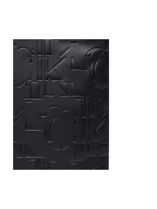 Calvin Klein Monogram Soft Piele Geantă pentru bărbați Umăr / Crossbody Neagră