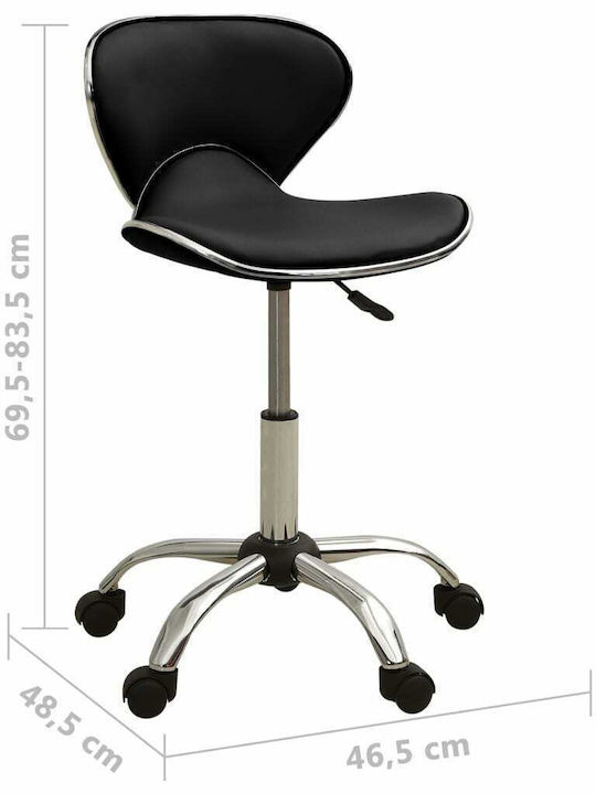 Büro- und Schreibtischhocker mit Rückenlehne Schwarz 46,5x48,5x69,5cm