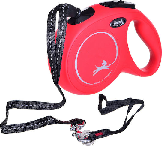 Flexi Foldable Dog Leash/Lead 8m to 20kg (Red) in Red color 8m up to 20kg