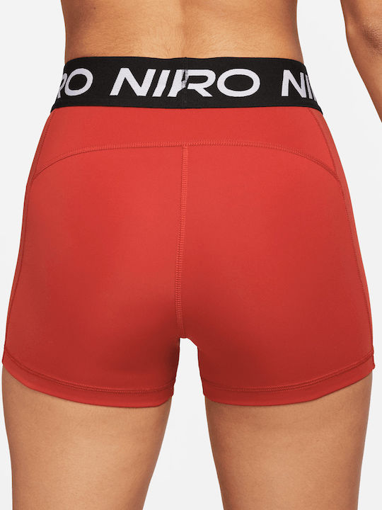 Nike Pro W3 Women's Training Legging Shorts Dri-Fit Red