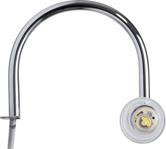 GloboStar Flora Modern Lamp Bathroom with Socket G9 Silver 31x12cm