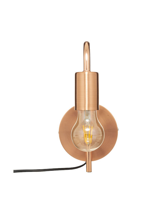 Keli Modern Wall Lamp with Socket E27 Copper Width 17.5cm