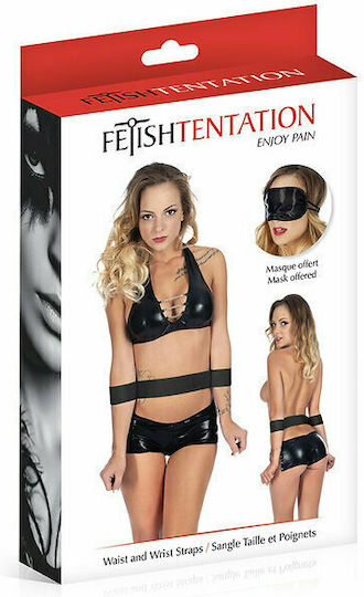 Fetish Tentation Χειροπέδες Bondage Handcuff Wrist Black