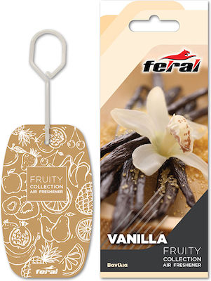 Feral Αρωματική Καρτέλα Κρεμαστή Αυτοκινήτου Fruity Collection Vanilla 3τμχ
