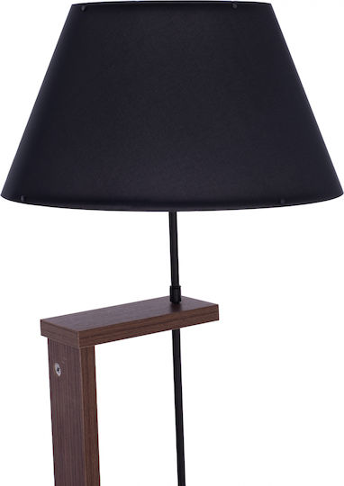 HomeMarkt Floor Lamp H150xW38cm. with Socket for Bulb E27 Black