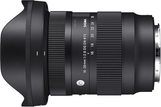 Sigma Full Frame Φωτογραφικός Φακός 16-28mm f/2.8 DG DN Contemporary Standard Zoom για Sony E Mount Μαύρος