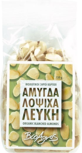 Vio Agros Organic Almonds Raw Shelled Unsalted 150gr