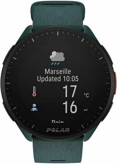 Polar Pacer 45mm Smartwatch with Heart Rate Monitor (Deep Teal)