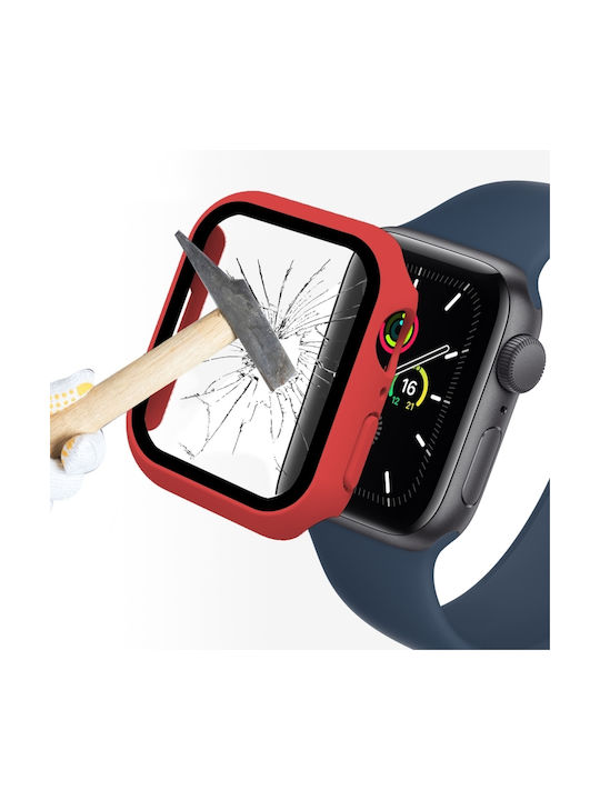 Enkay Hat-Prince Plastikhülle mit Glas in Rot Farbe für Apple Watch 45mm Enkay Hat-Prince Plastikhülle mit Glas in Rot Farbe für Apple Watch 45mm