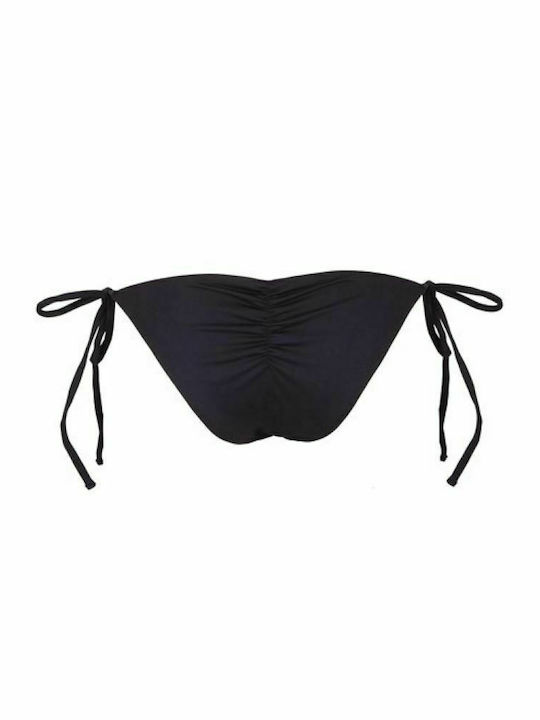 Pretty Me Chloe Bikini Alunecare cu Șnururi Negru