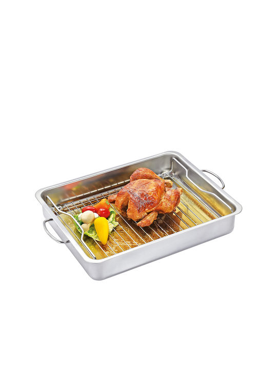 Kuchenprofi Stainless Steel Rectangular Baking Pan 40x32cm