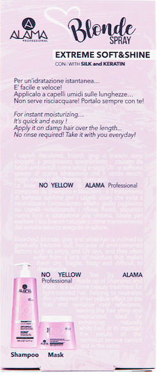 Alama No Yellow Blonde Extreme Soft & Shine Haarlotion für Ernährung mit Keratin 100ml