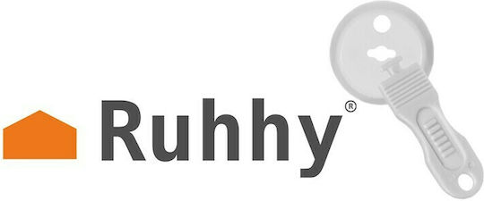 Ruhhy Socket Protective Cover Simple Placement made of Plastic in White Color 2.3x2.3x2.3εκ. 15pcs