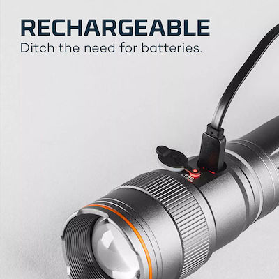 Nebo Rechargeable Flashlight Waterproof IPX4 Dual Function with Maximum Brightness 500lm Franklin Slide