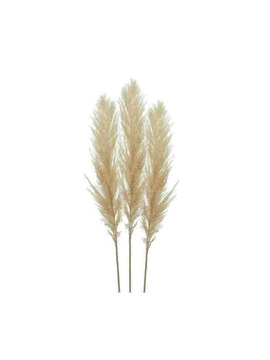 Inart Artificial Decorative Branch Feather Ecru 150cm 3pcs