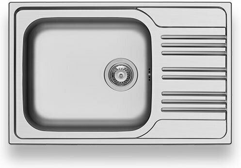 Maidtec Inset 1B 1D Ένθετος Inox Σατινέ Μ78xΠ50cm Ασημί