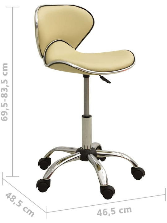 Scaun de Birou cu spătar Cream 46x48x69cm