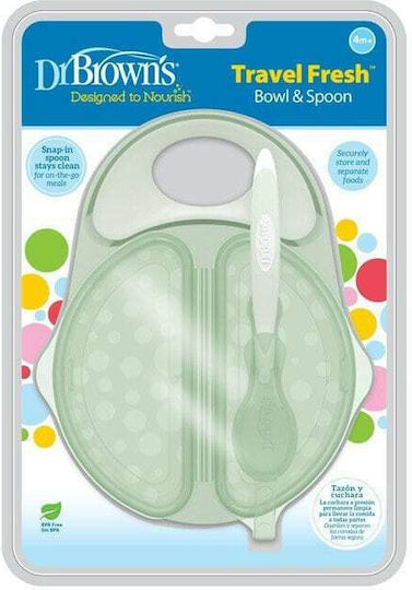 Dr. Brown's Baby Food Bowl made of Plastic Green 2pcs