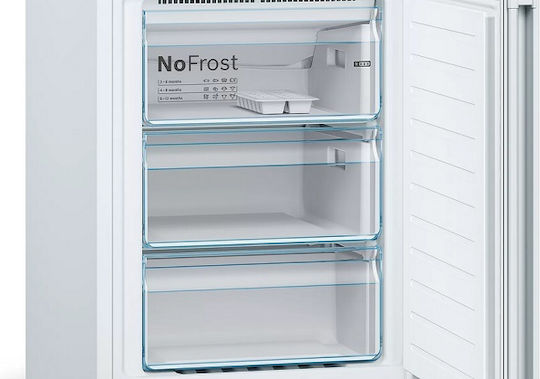 Bosch Kühl-Gefrierkombination 326Es Total NoFrost H186xB60xT66cm. Weiß KGN36VWED