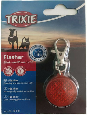 Trixie Dog ID Tag Circular with Light Red 2.5cm