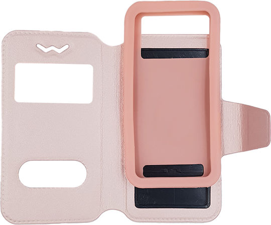 Universal S-View Buchhülle bis 3.8" Rose Gold