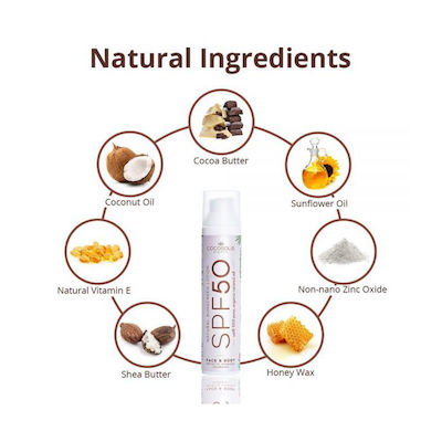 Cocosolis Natural Sunscreen Lotion Αντηλιακή Λοσιόν Προσώπου και Σώματος SPF50 σε Spray 100ml