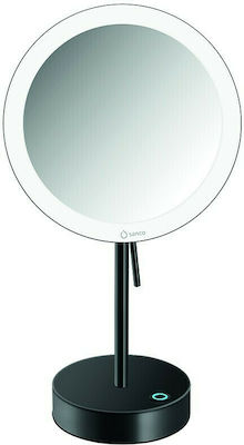 Sanco Oglindă de Machiaj Tabelul MRLED-903 cu Lumină Zoom x4 20cm Negru