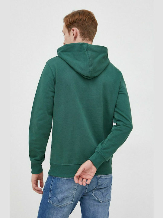 Pepe Jeans Herren Sweatshirt mit Kapuze und Taschen Forest Green