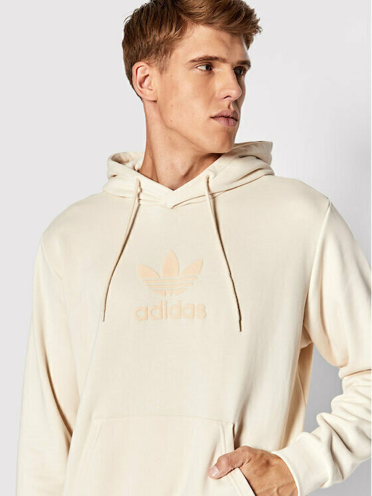 Trefoil Series Street Sweatshirt mit Kapuze Beige