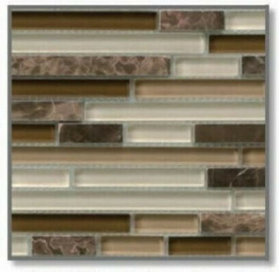 Karag D04 Kitchen Wall / Bathroom Gloss Glass Tile 30.5x30.5cm Multicolour