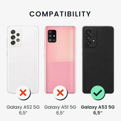 KWmobile Back Cover Σιλικόνης με Λουράκι Μαύρο (Galaxy A53)