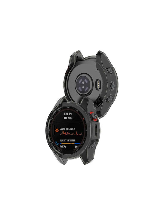 Tech-Protect Defense Θήκη Σιλικόνης σε Μαύρο χρώμα για το Garmin Fenix 7S