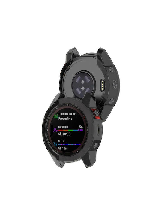 Tech-Protect Defense Carcasă de Silicon în culoarea Negru pentru Garmin Fenix 7