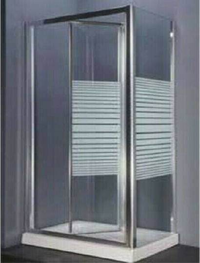 Aquarelle Venia 110 2+1 Shower Screen for Shower with Hinged Door 66-70x185cm Clear Glass