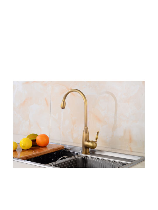 Domina Tall Kitchen Faucet Counter Bronze
