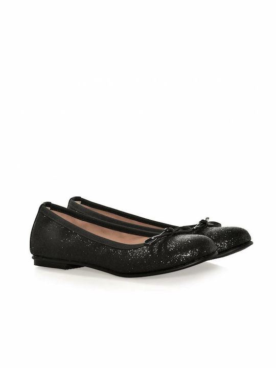 PRIMI PASSI BALLARINAS 31033 GLITTER PIELE NEGRU