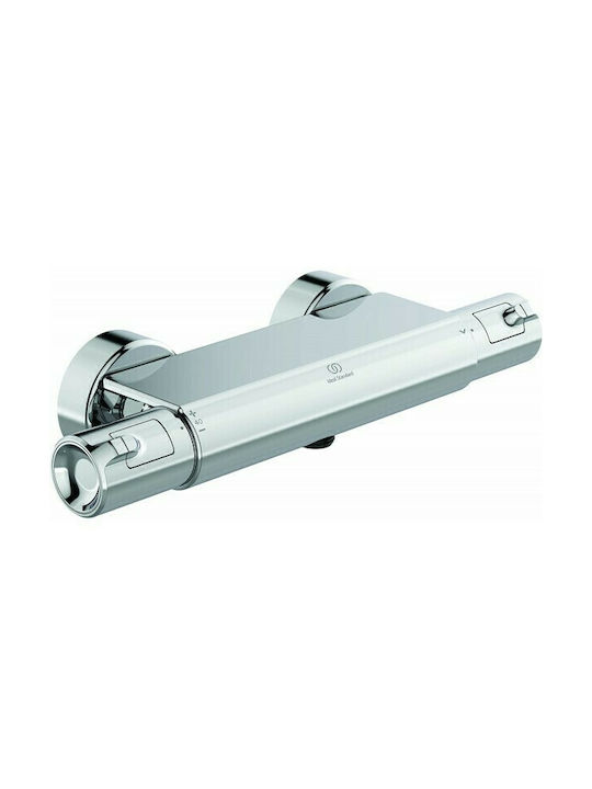 Ideal Standard Ceratherm Shower Column with Bathtub Mixer 111.7cm Silver
