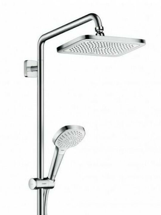 Hansgrohe Croma E 230 Колона за Душ със Смесител за Вана 117см Сребриста