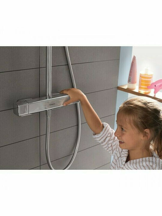 Hansgrohe Croma E 230 Shower Column with Bathtub Mixer 117cm Silver