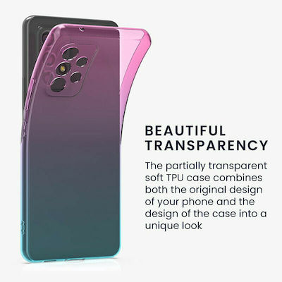 KWmobile Silicone Back Cover Two Colors - Pink / Blue / Transparent (Galaxy A53)