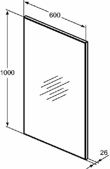 Ideal Standard Ορθογώνιος Καθρέπτης Μπάνιου 60x100cm