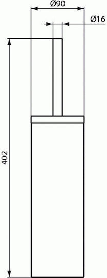 Ideal Standard Iom A9108MY Inox Toilet Brush Silver