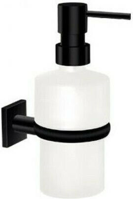 Sanco Twist Επιτοίχιο Dispenser Γυάλινο Μαύρο